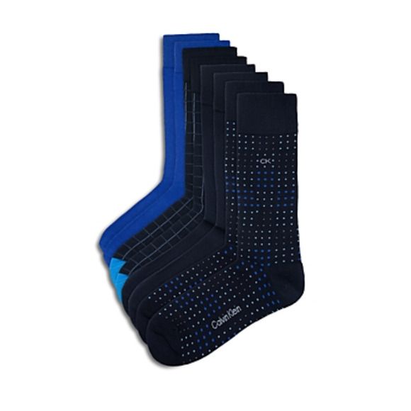 Calvin Klein Men Mixed Pattern Socks 4 Pack Multi One Size - Picture 1 of 1
